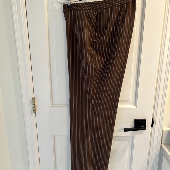 Caslon Brown Pinstripe Pant Suit – Jacket 14 / Pants 16 - Picture 10 of 16